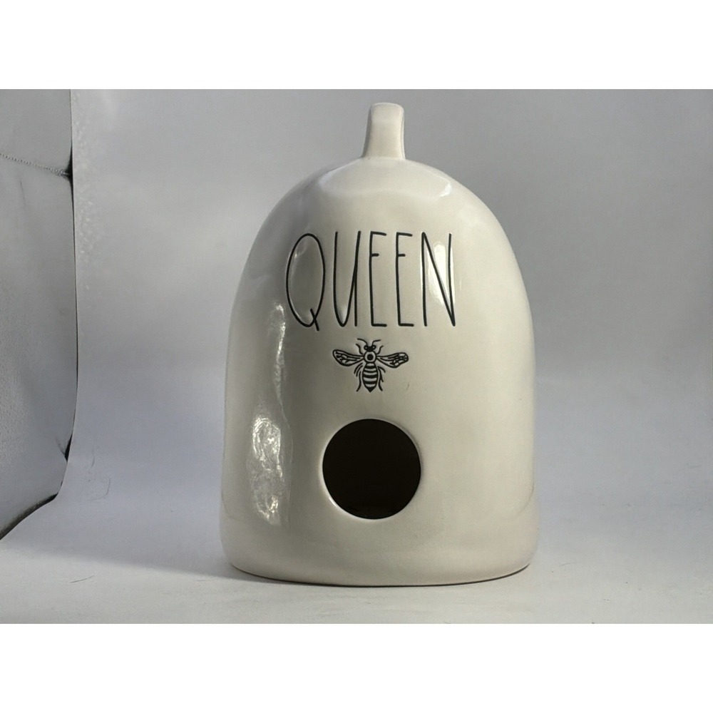 Rae Dunn "Queen Bee" Birdhouse Bee Hive Shape